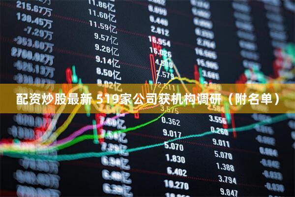配资炒股最新 519家公司获机构调研（附名单）