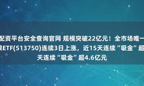 配资平台安全查询官网 规模突破22亿元！全市场唯一港股非银ETF(513750)连续3日上涨，近15天连续“吸金”超4.6亿元