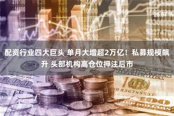 配资行业四大巨头 单月大增超2万亿！私募规模飙升 头部机构高仓位押注后市
